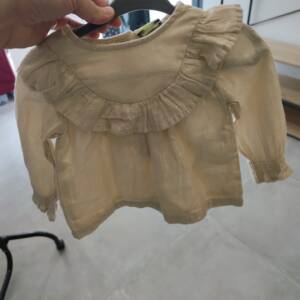 Blouse paulelttes doré 9m Tape à l'oeil 6-12 mois
