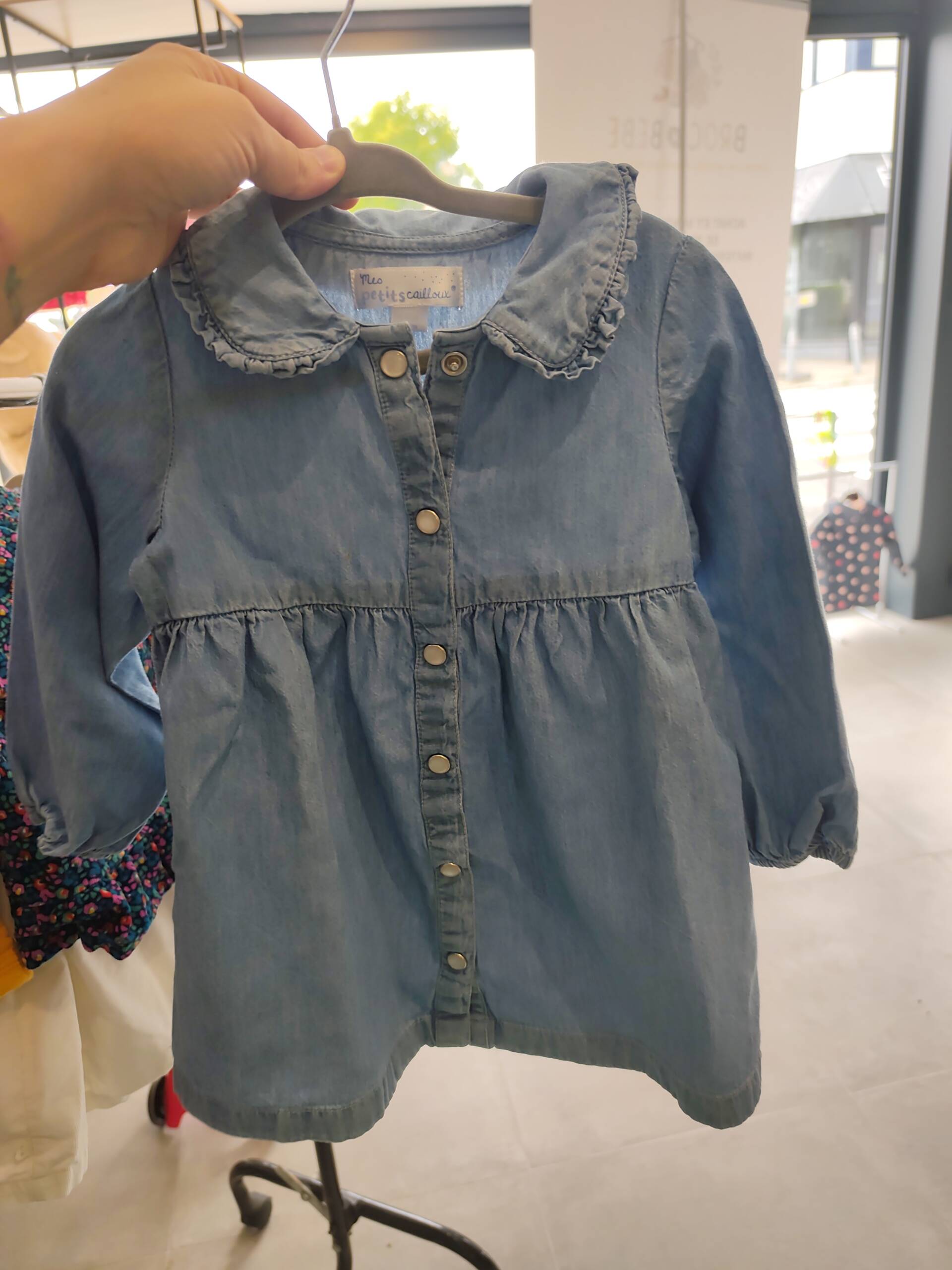 Robe jean 12m Mes petits cailloux 6-12 mois