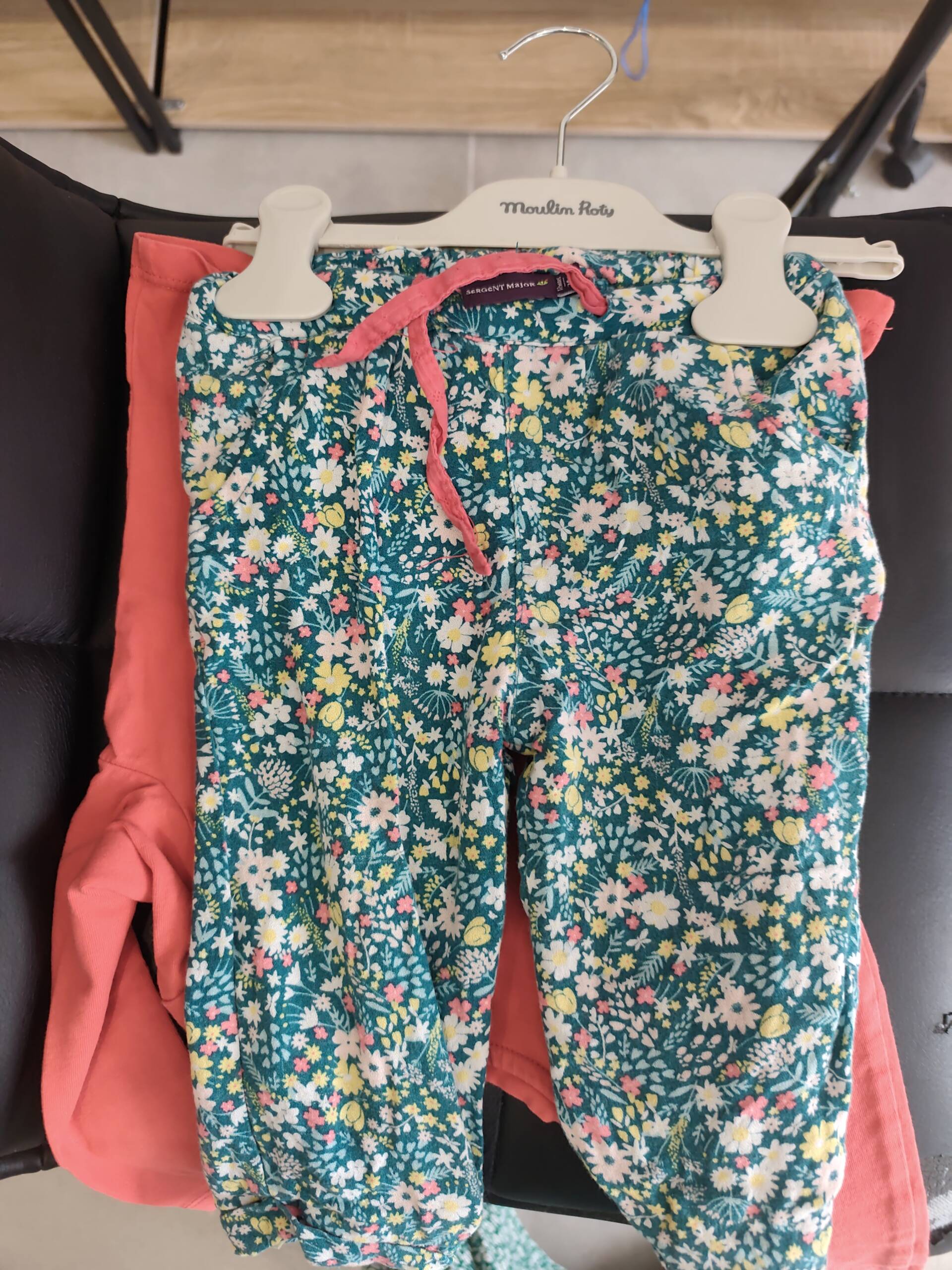 Ensemble pantalon fleur tshirt rouge 12m Sergent Major 6-12 mois