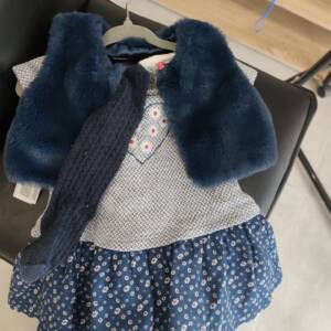 Ensemble robe bleu 3pc 9m Orchestra 6-12 mois
