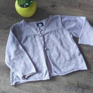 Gilet boutonné sergent major lilas Sergent Major 6-12 mois