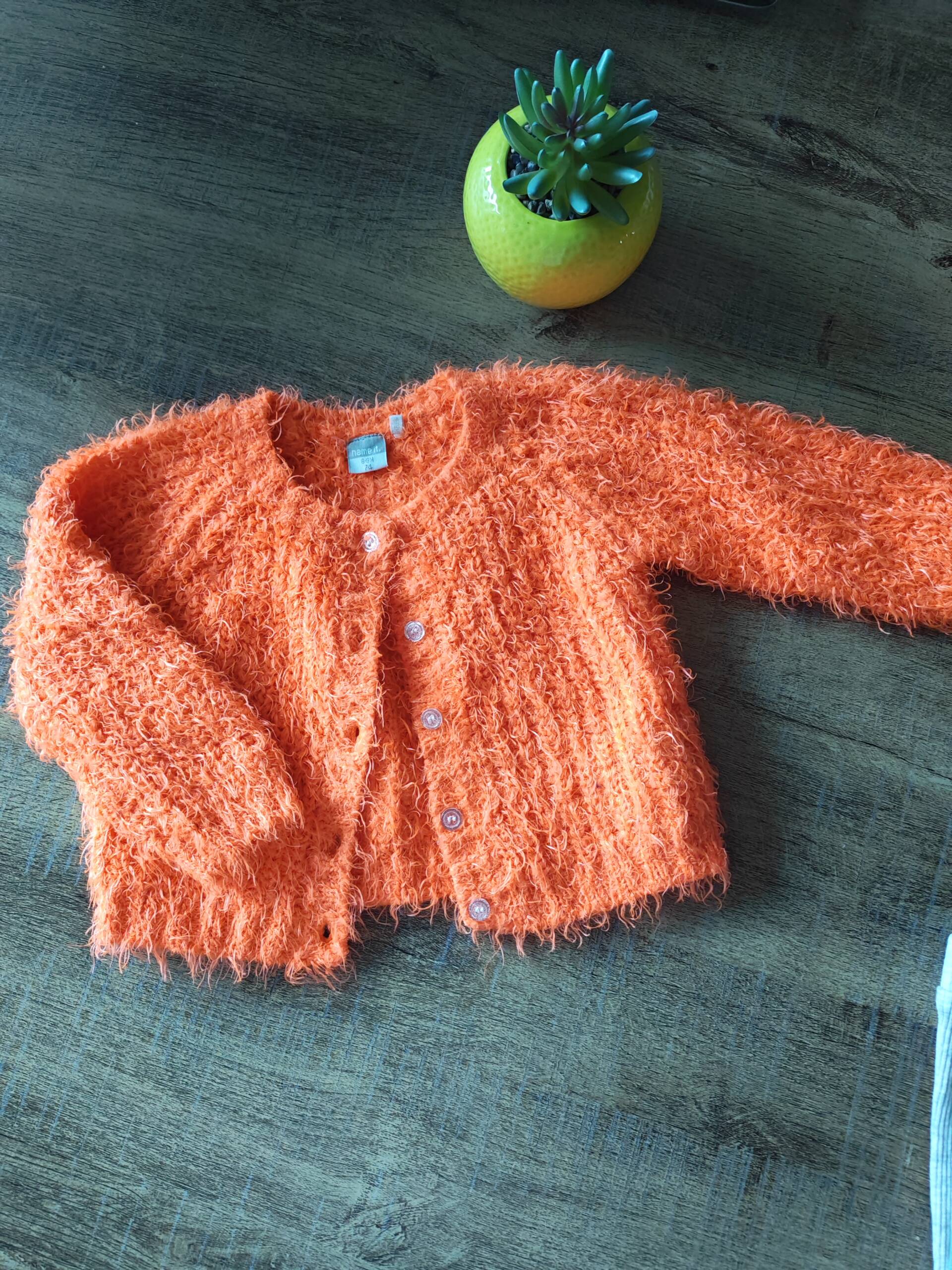 Gilet pilou doux fluo 74cm Name It 6-12 mois