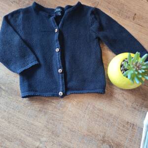 Gilet bleu marine en coton Kiabi 74cm Kiabi 6-12 mois
