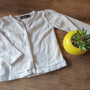 Gilet blanc a boutons 74cm In extenso 6-12 mois