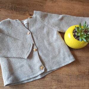 Gilet coton gris Zara 74cm Zara 6-12 mois