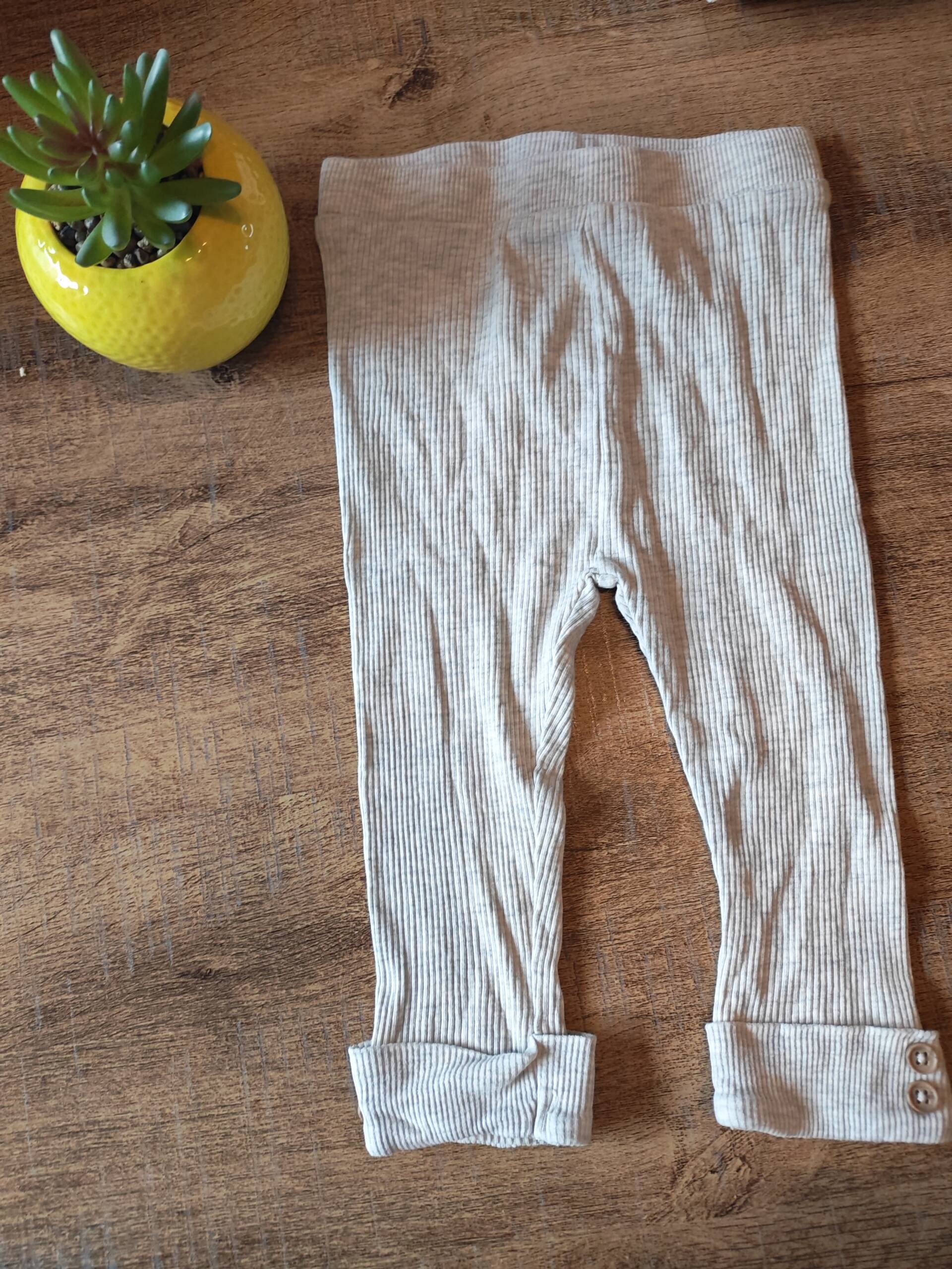 Legging gris clair 74/80 Wibra 6-12 mois
