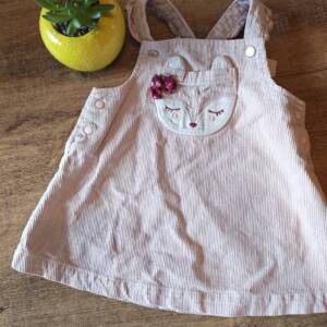 Robe salopette rose renard 9m Sergent Major 6-12 mois