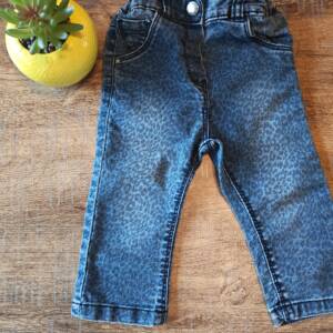 Jeans motif léopard réglable 74cm Kitchoun 6-12 mois