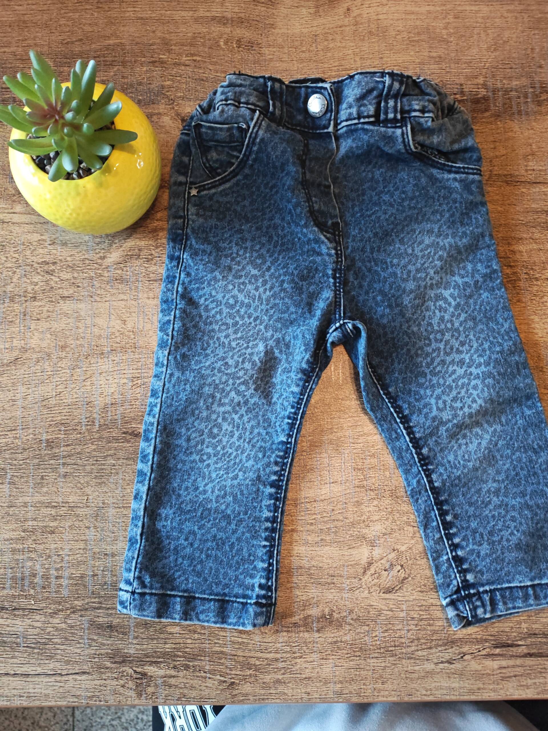 Jeans motif léopard réglable 74cm Kitchoun 6-12 mois