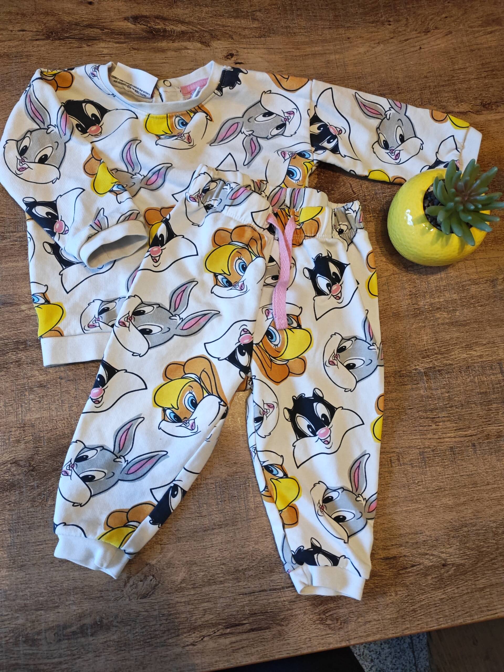 Ensemble jogging 74/80 Looney tunes 6-12 mois
