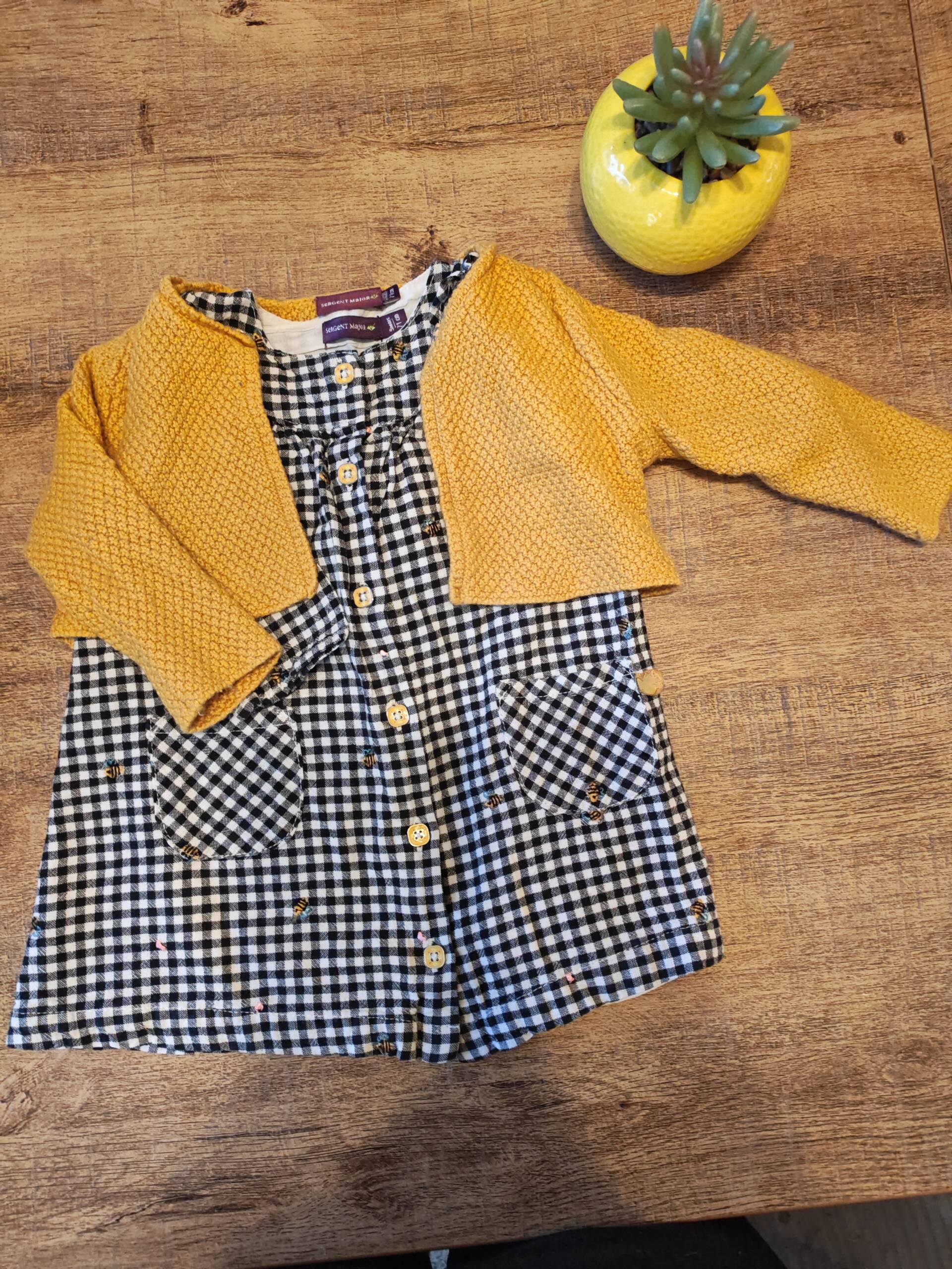 Ensemble robe + gilet moutarde sergent major Sergent Major 6-12 mois