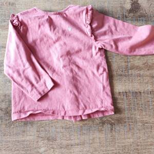 Haut l.m rose petit cœur 9m Kiabi 6-12 mois