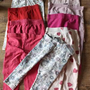 Lot 9 leggings divers 74cm Obaïbi 6-12 mois