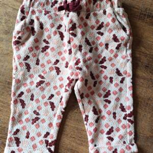 Pantalon confortable bordeaux/rose 74cm Obaïbi 6-12 mois