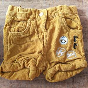 Short velours moutarde smiley 74cm Smiley 6-12 mois