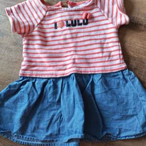 Robe lignée i love Lulu 9m Lulu Castagnette 6-12 mois