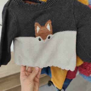 Pull geis beige renard 9m Obaïbi 6-12 mois