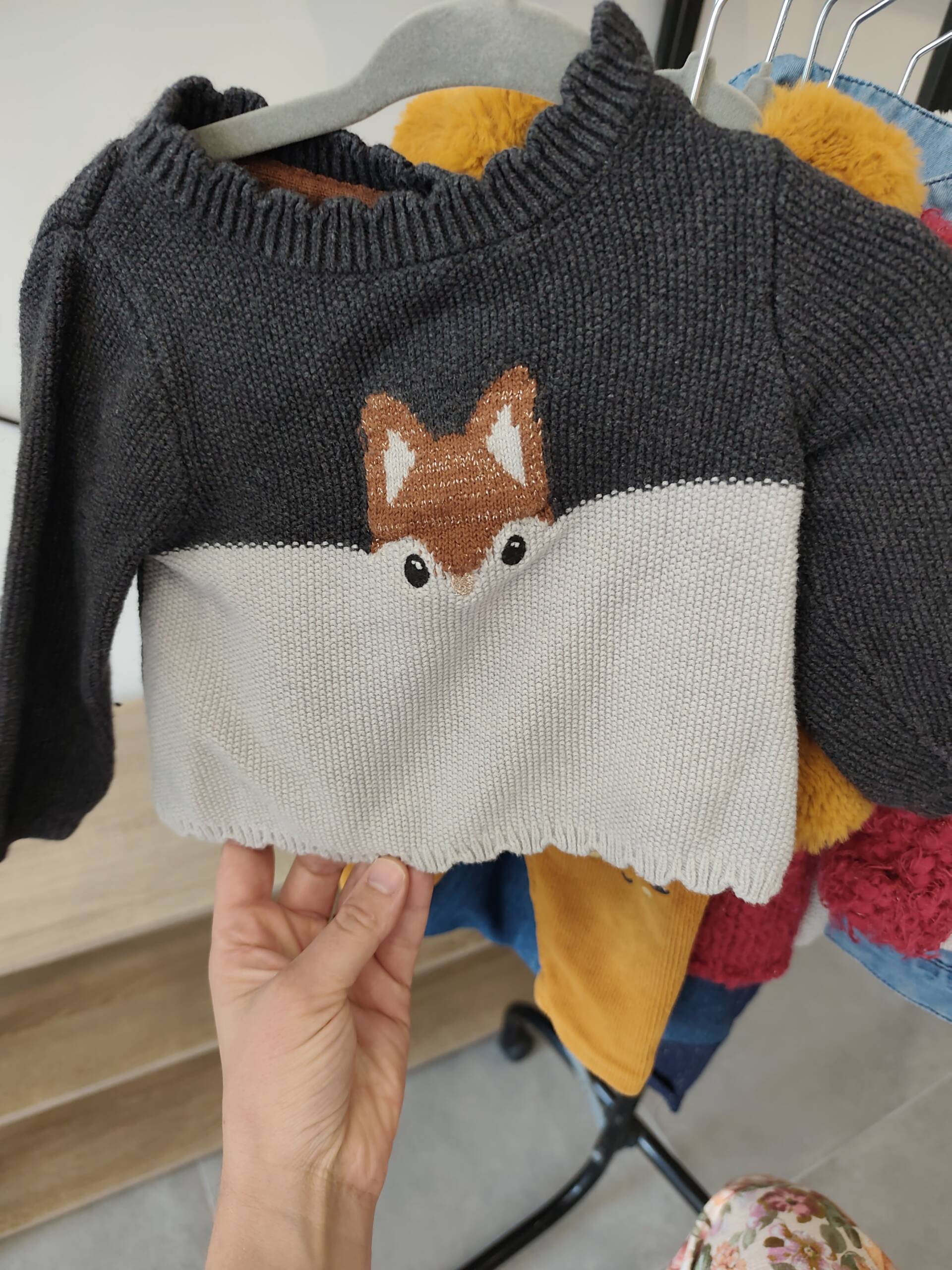 Pull geis beige renard 9m Obaïbi 6-12 mois