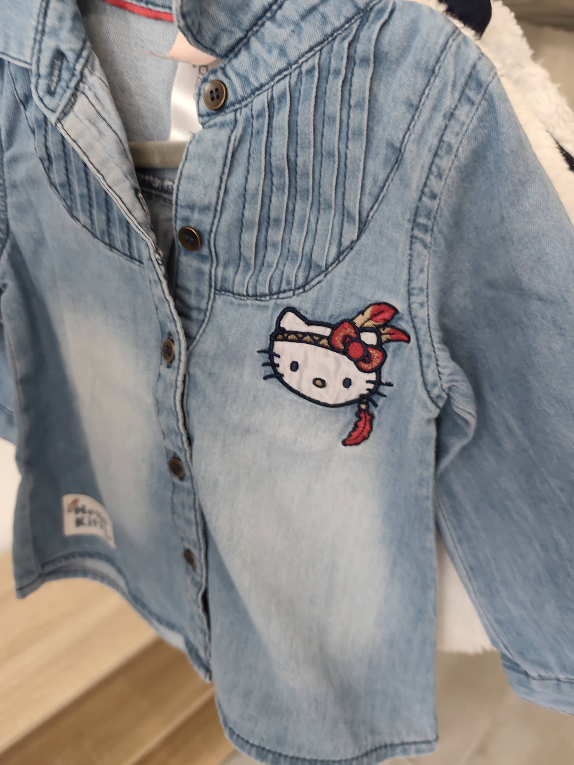 Chemise jean 74 Hello kitty 6-12 mois