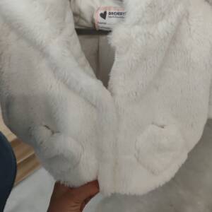 Manteau cap fourrure blanc 9m Orchestra 6-12 mois