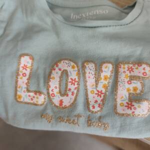 Tshirt ml love green 9m In extenso 6-12 mois