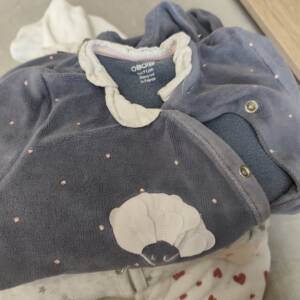 Pijama gris ouvert devant 9m Obaïbi 6-12 mois