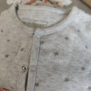 Pijama gris étoiles 74cm In extenso 6-12 mois