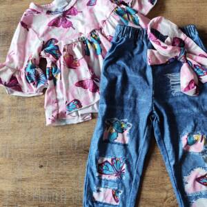 Ensemble 3pieces papillon 6/9mois Shein 6-12 mois