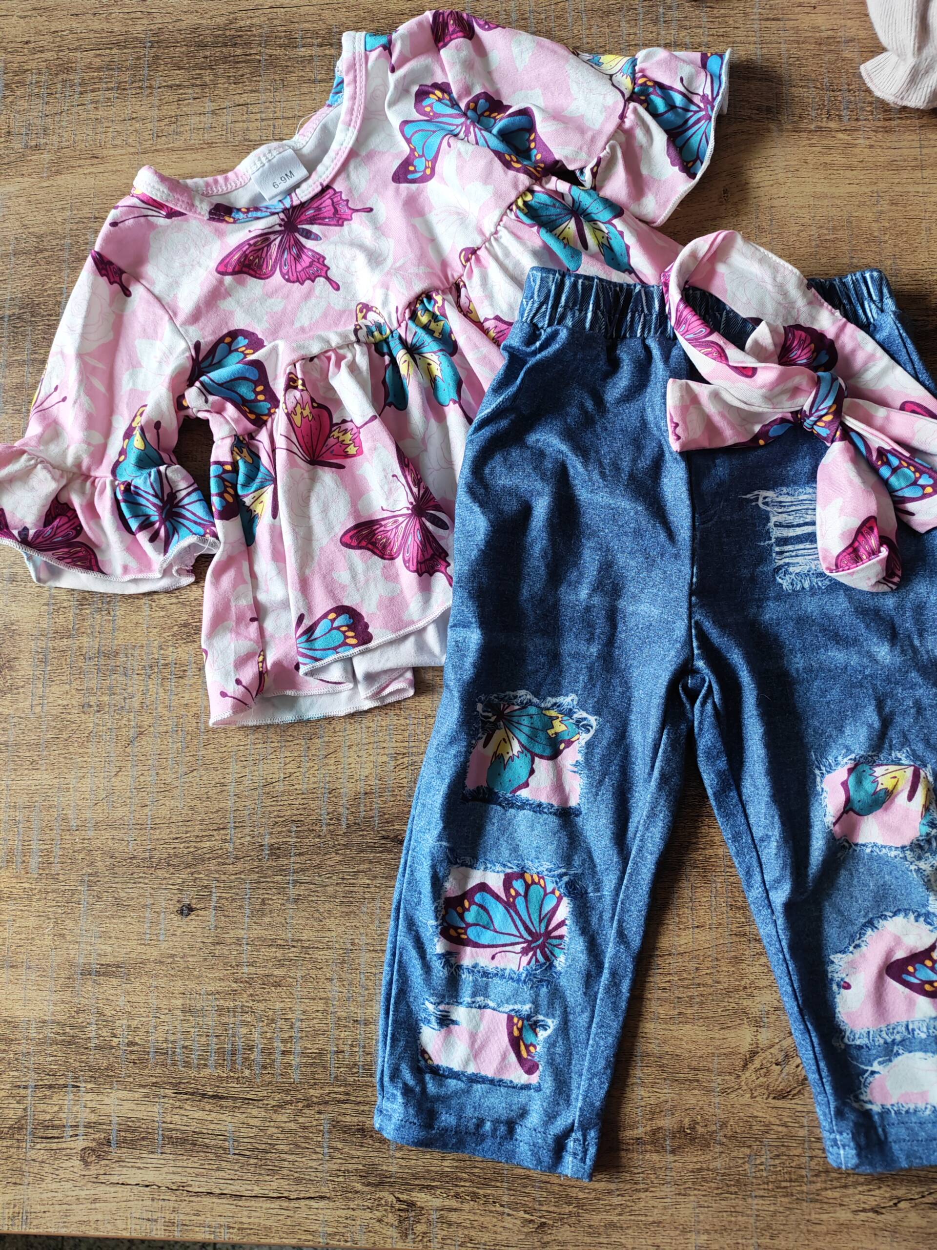 Ensemble 3pieces papillon 6/9mois Shein 6-12 mois