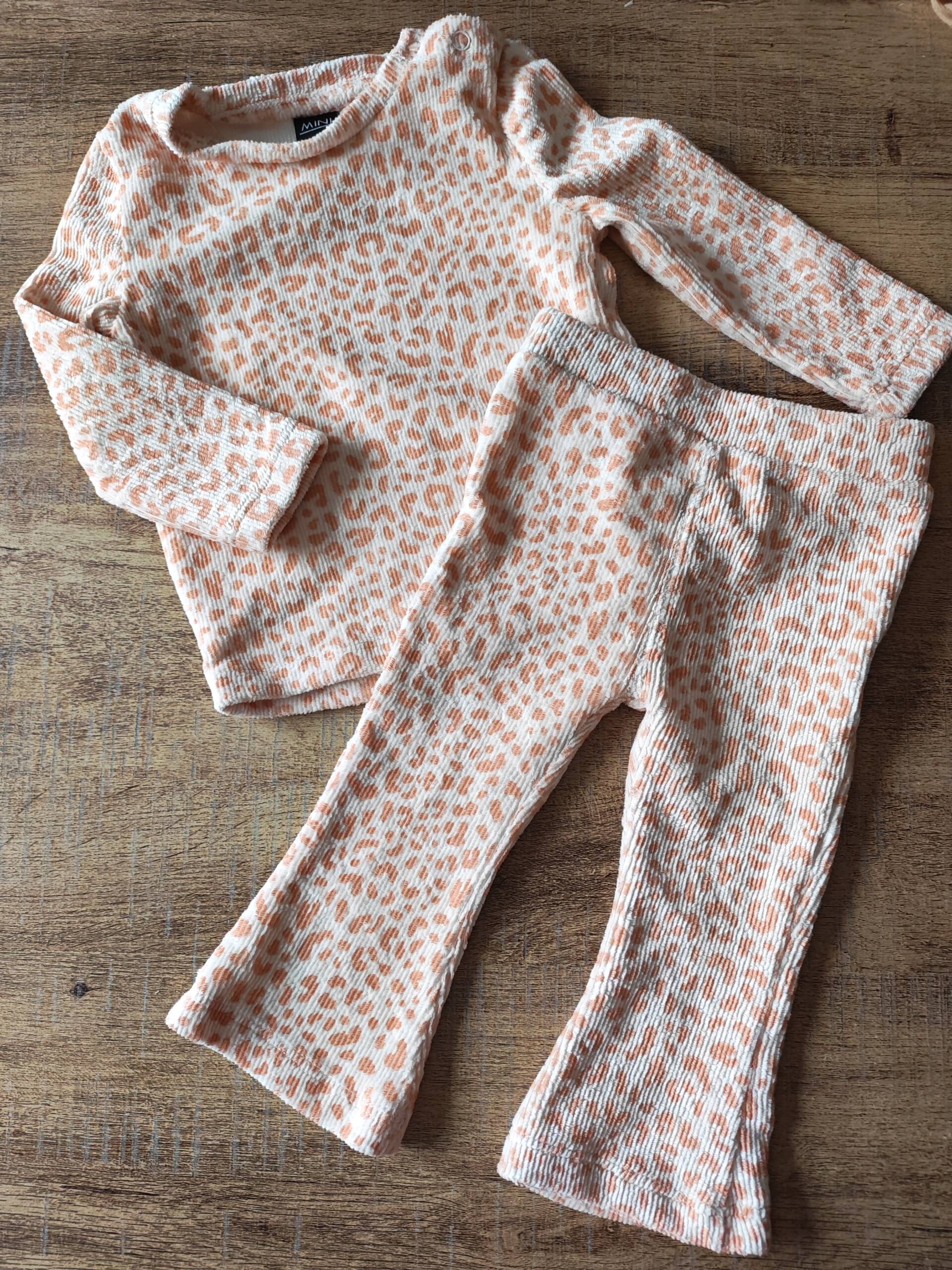 Ensemble léopard pat'def 68cm Mini girl 6-12 mois