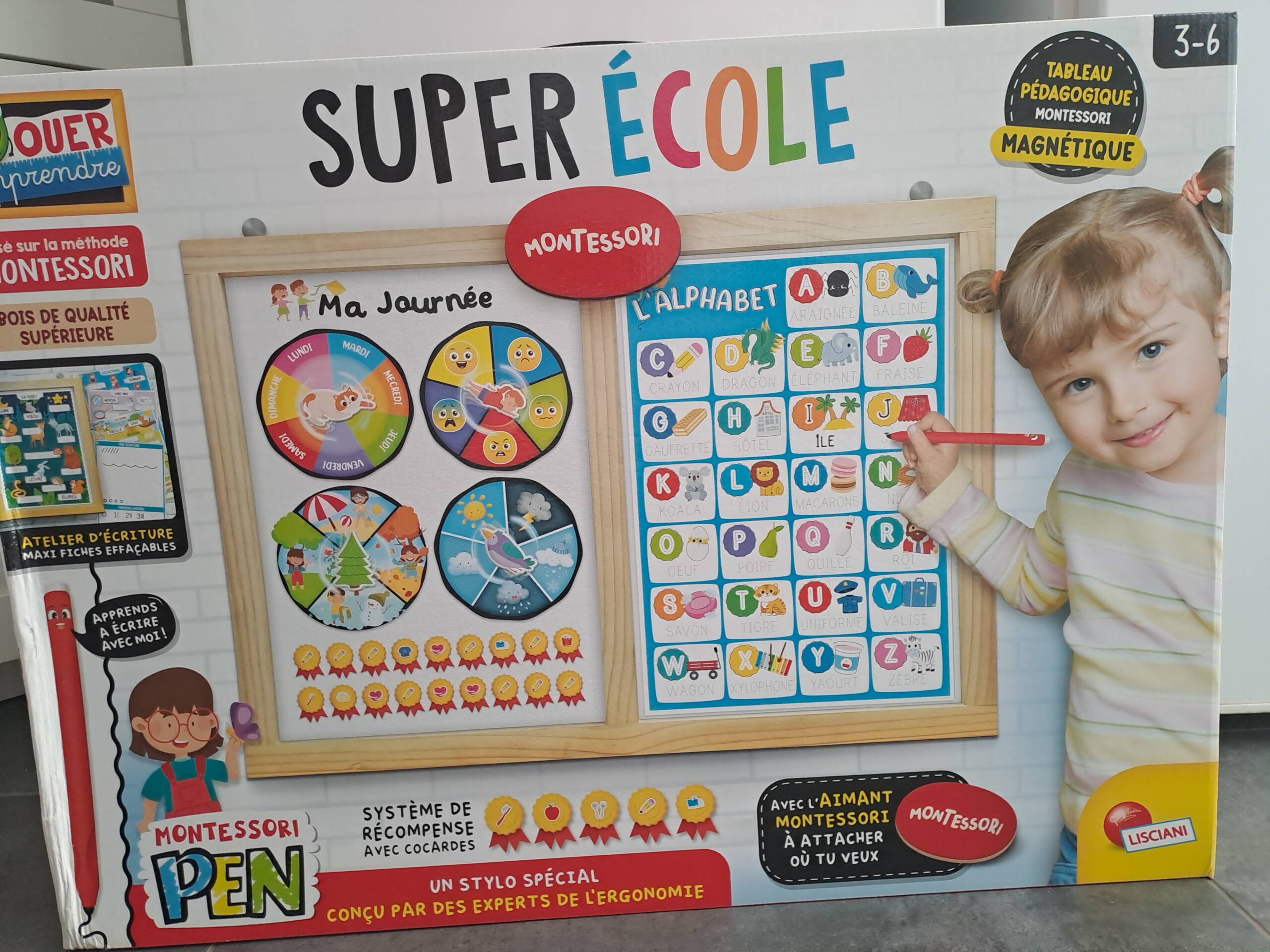 Tableau Montessori boîte 1 Lisciani Taille unique