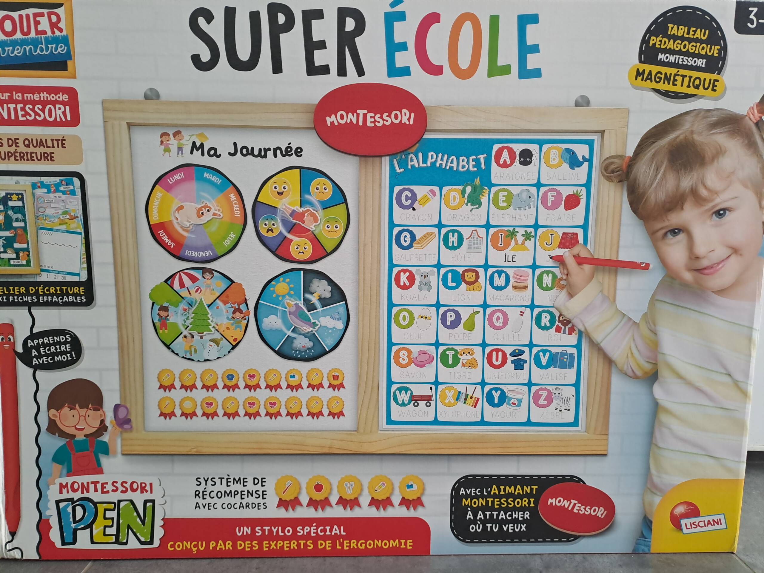 Tableau Montessori boite 2 Lisciani Taille unique