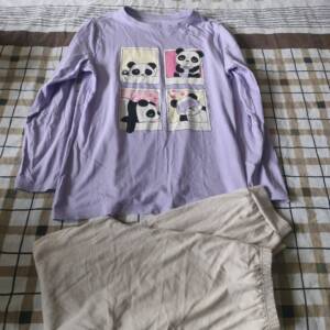 Pyjama mauve panda 11-12 ans