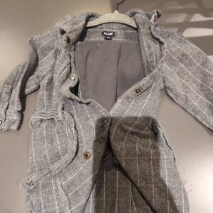Robe velour gris+ legging gris 6m Kiabi 6-12 mois