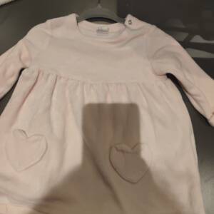 Robe velour rose 6m H&M 6-12 mois