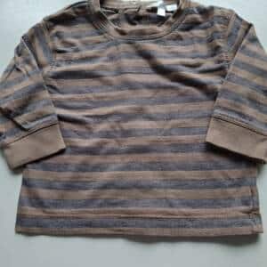 Tee-shirt ligné marron 9 mois