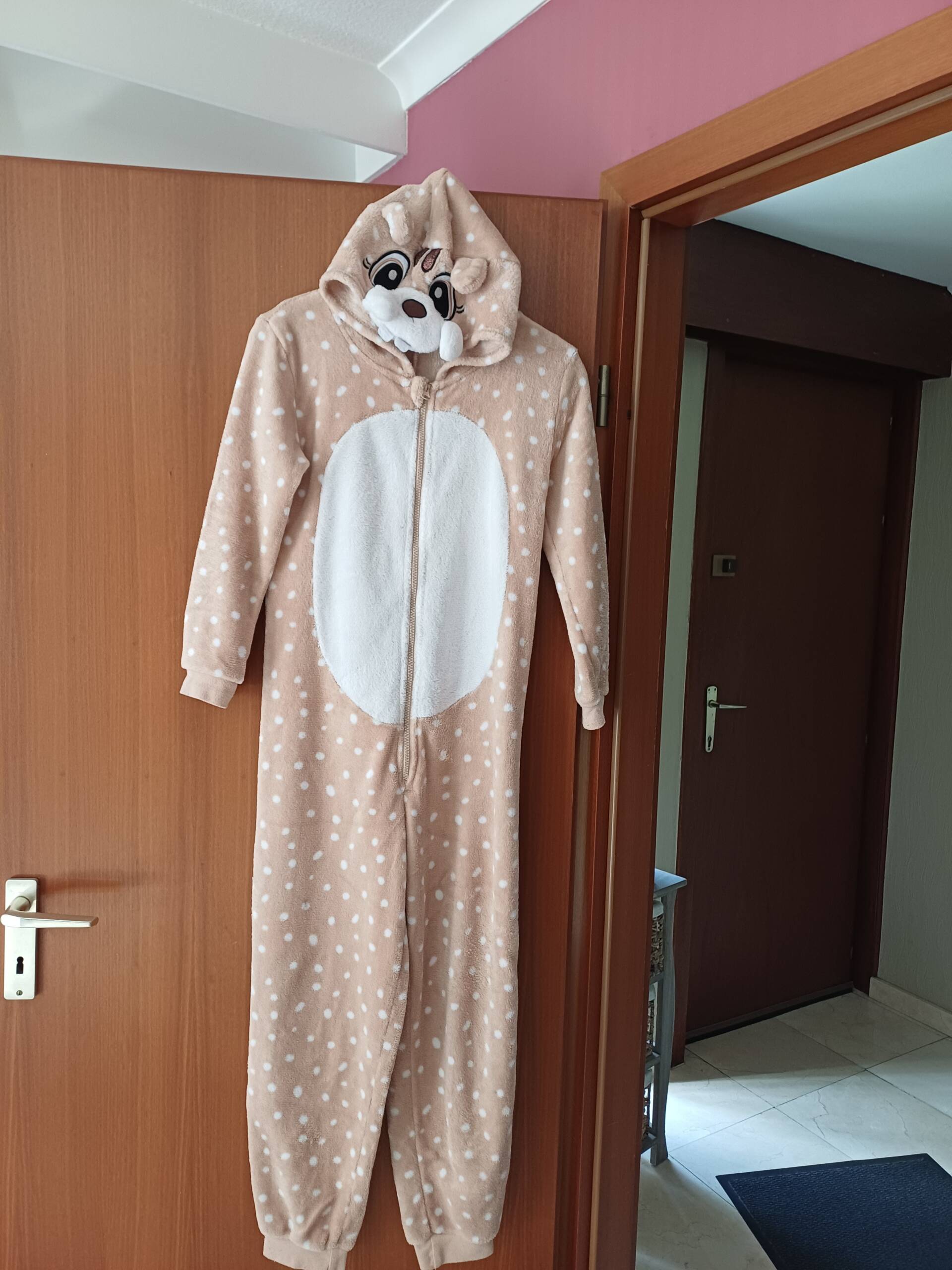 Combi Pyjama en pilou avec capuche 11-12 ans