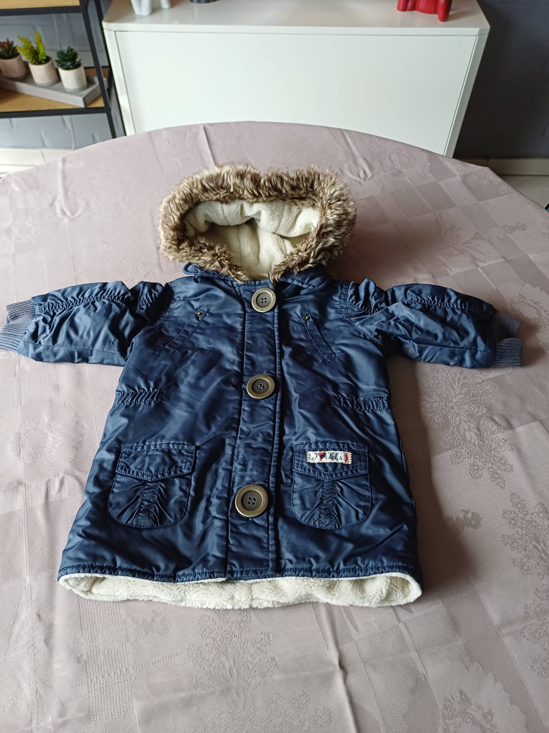 Manteau bleu IKKS 6-12 mois