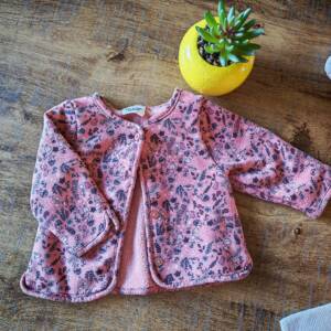 Gilet chaud rose oiseau 3m tao Orchestra 0-3 mois