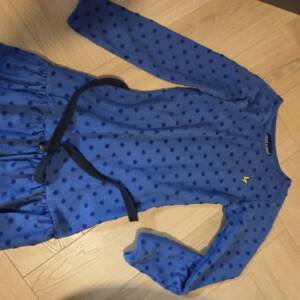 Robe bleue à pois 5-6 ans