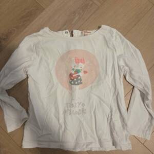T-shirt blanc motif 5-6 ans
