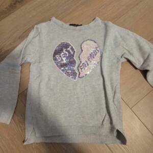Pull gris "Best Friends" 5-6 ans
