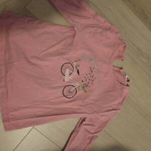 T-shirt rose vélo 5-6 ans
