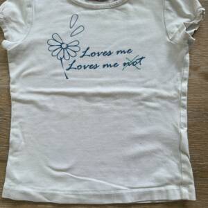 T-shirt blanc, écriture, bleu brillante