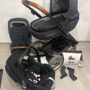 Poussette Mutsy I2 + landeau + maxi cosy Mutsy