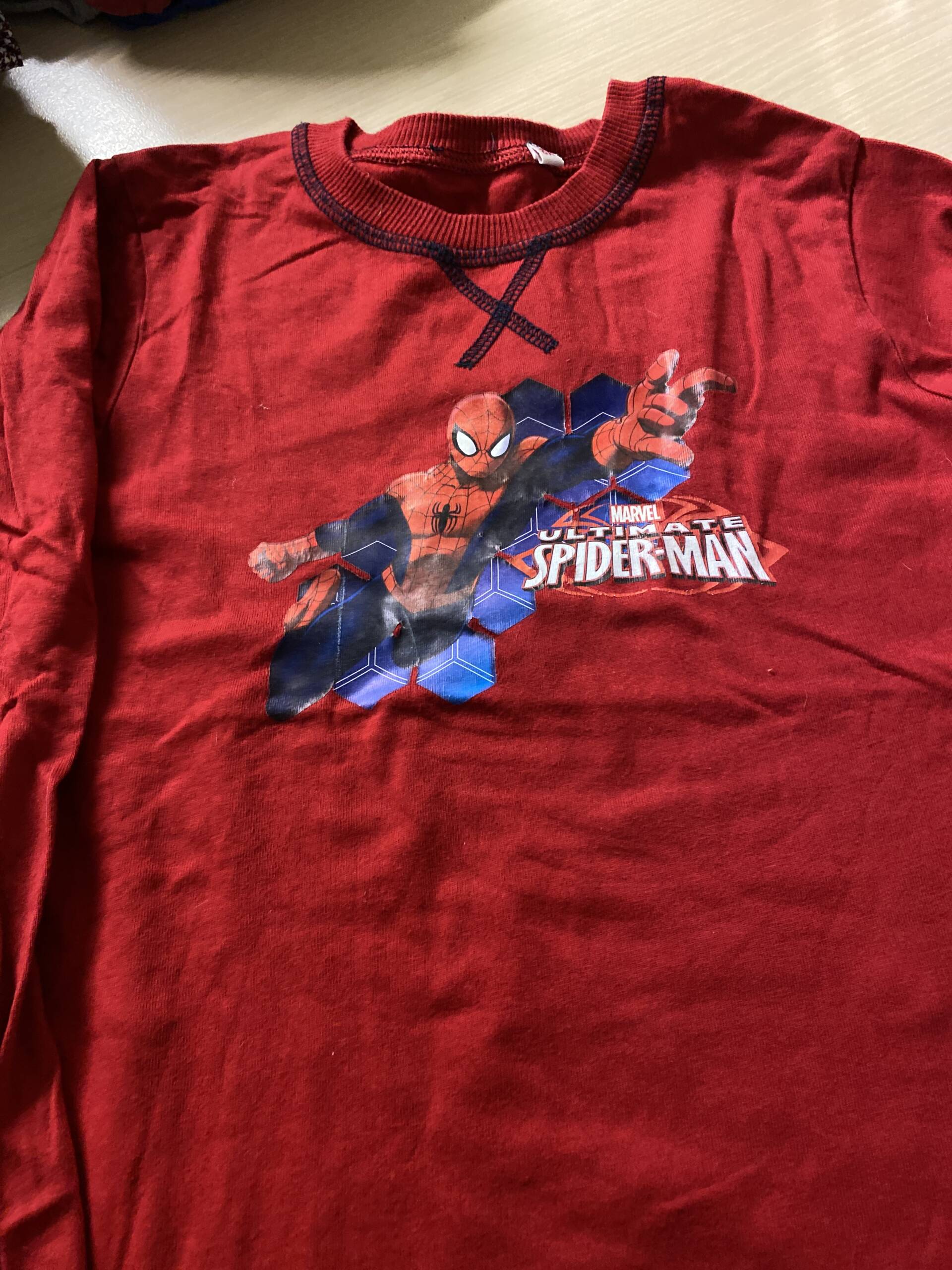 T shirt manche longue Spiderman 7-8 ans