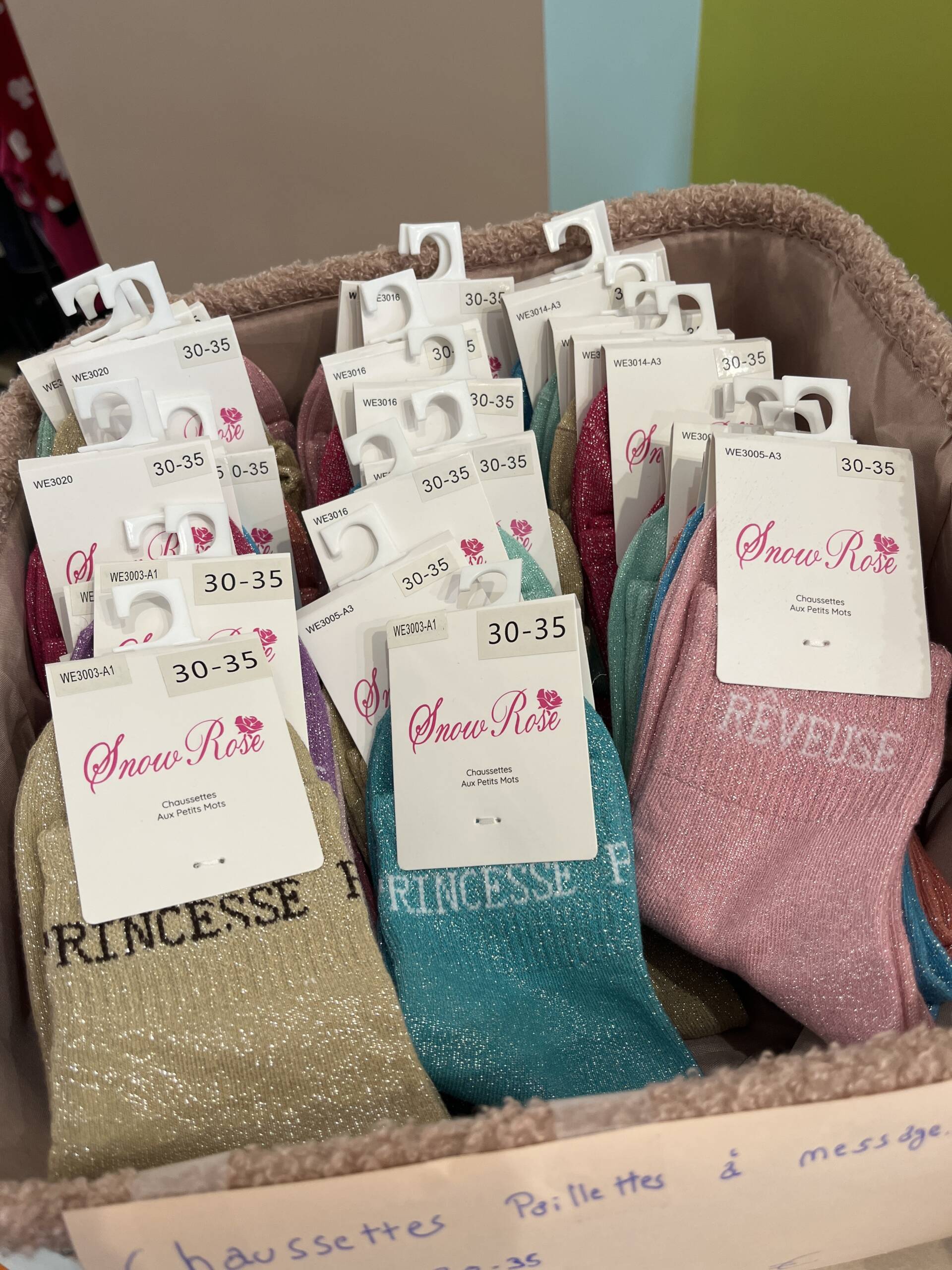 Chaussette à paillette enfant SnowRose