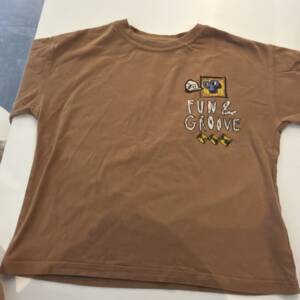 T shirt - Zara - 6/7 ans - brun + fun and groove Zara 5-6 ans