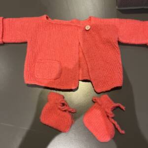 Gilet trico main + chausson