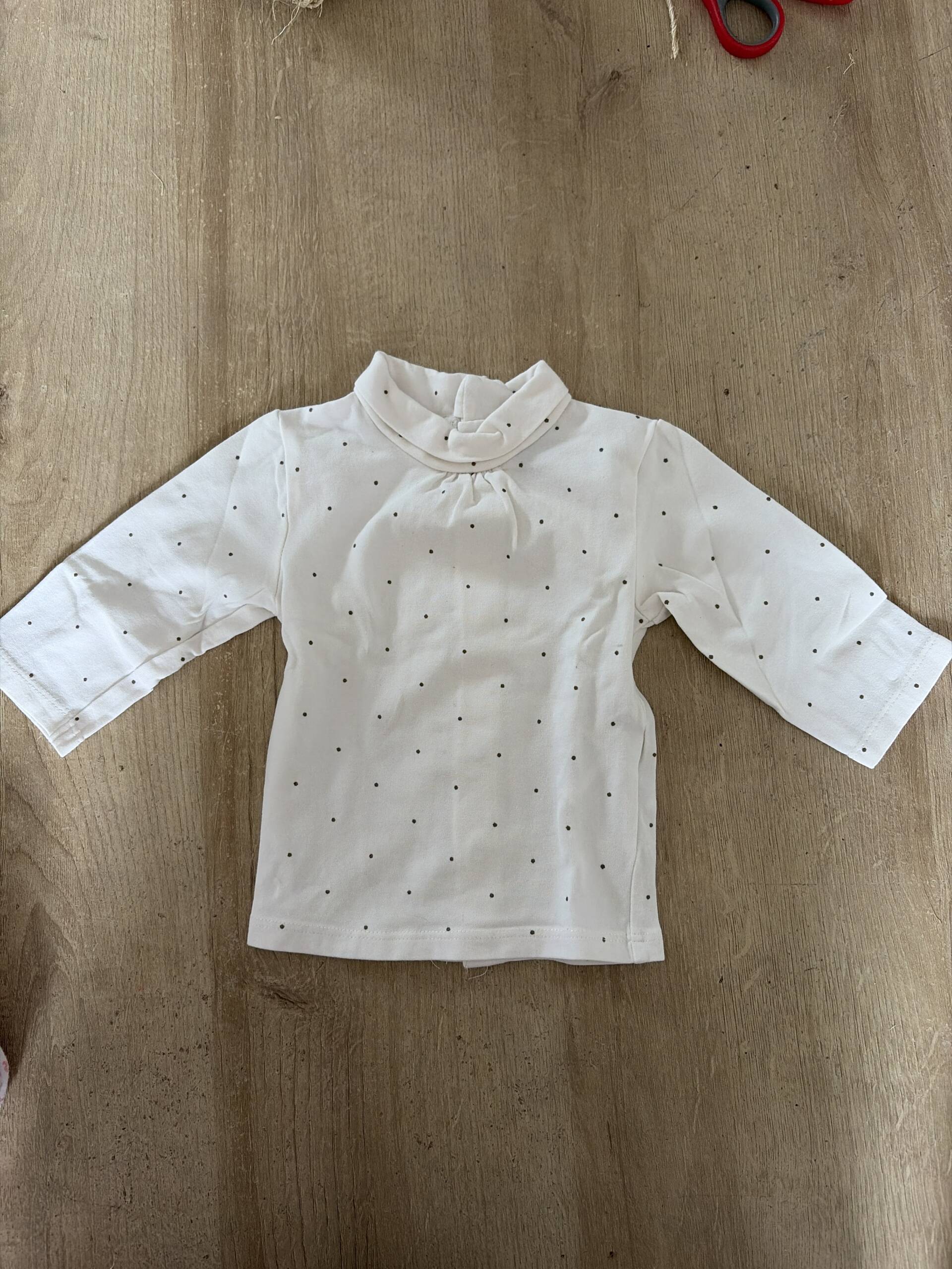 Pull fin blanc à pois Kiabi 3 mois 62 cm Kiabi 0-3 mois